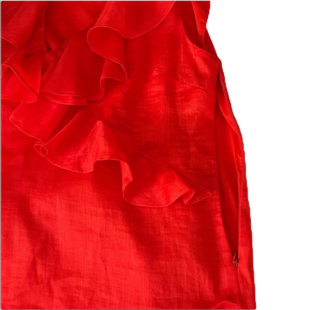BODEN ALICIA RED RUFFLE RUFFLE SLEEVELESS TOP SIZE 8 - Picture 4 of 7